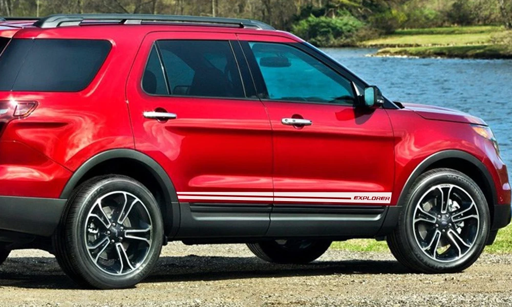 2 шт. для Ford Explorer Автомобильная боковая полоса наклейка DIY Автомобильная виниловая пленка гоночные спортивные наклейки Стайлинг автомобильные принадлежности для тюнинга