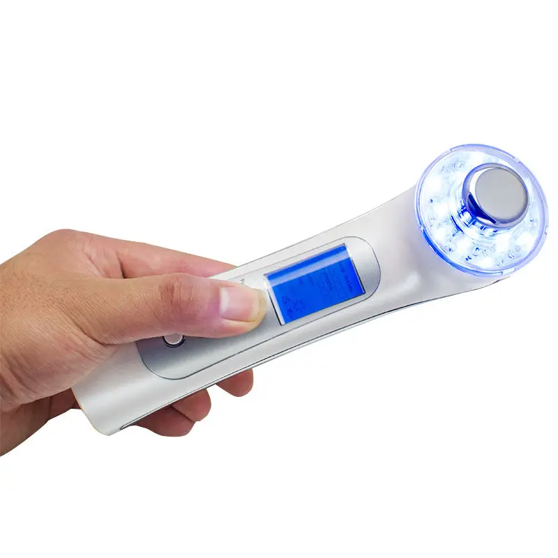 Beste 5 In 1 3Mhz Ultrasone Facial Massager Galvanische Massage Led Photon Ionische Gezicht Schoner Echografie Huidverzorging Spa Beauty Apparatuur