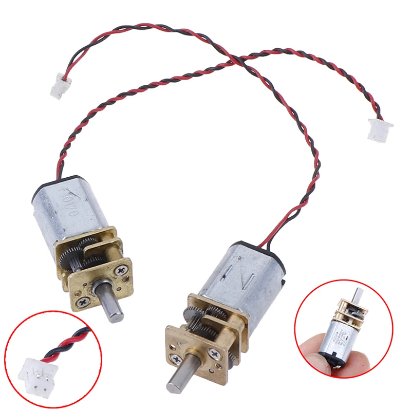 1 шт. DC 3V 6V 5V 55rpm редуктор коробка медленная скорость микро N20 полностью
