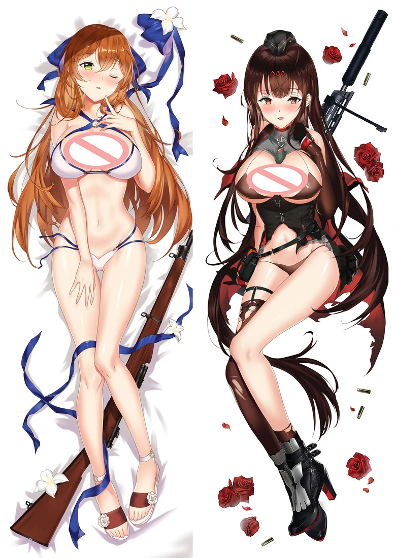 S16 Аниме Девушки спереди Dakimakura Чехол персонажи DSR50& hk416 подушку Чехол Suomi& WA2000 обнимает тело наволочка - Цвет: S16