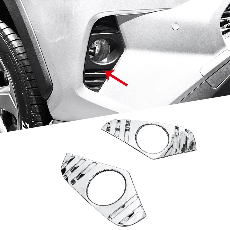 For Toyota Rav4 2019 2020 Decorate Accessories Abs Fog Light Lamp Cover Trim Bezel Frame Styling Garnish Silver | Автомобили и