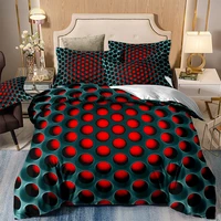 3d bedding set luxury double queen king duvet cover set geometry twin single bedclothes with pillowcase for child boys adult