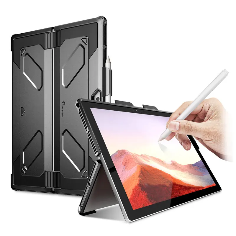 I-BLASON For Microsoft Surface Pro 7 (2019) / 6 (2018) /Pro 5 4 Armorbox Heavy Duty Dual Layer Case With Pencil Holder | Компьютеры и