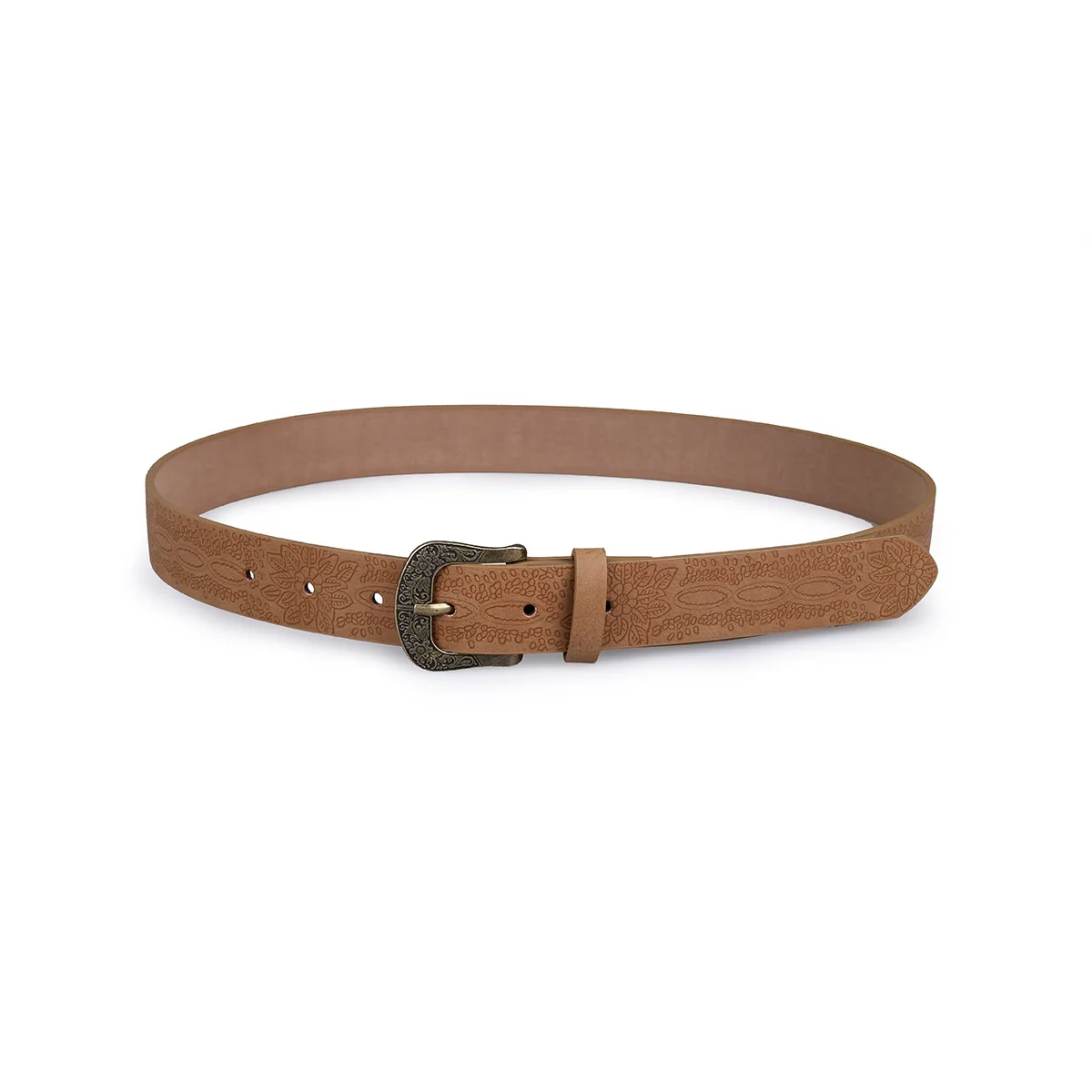 

Винтажный ремень с рельефным цветочным орнаментом, ковбойский пояс из искусственной кожи ручной работы, ремень с пряжкой в западном стиле, ...