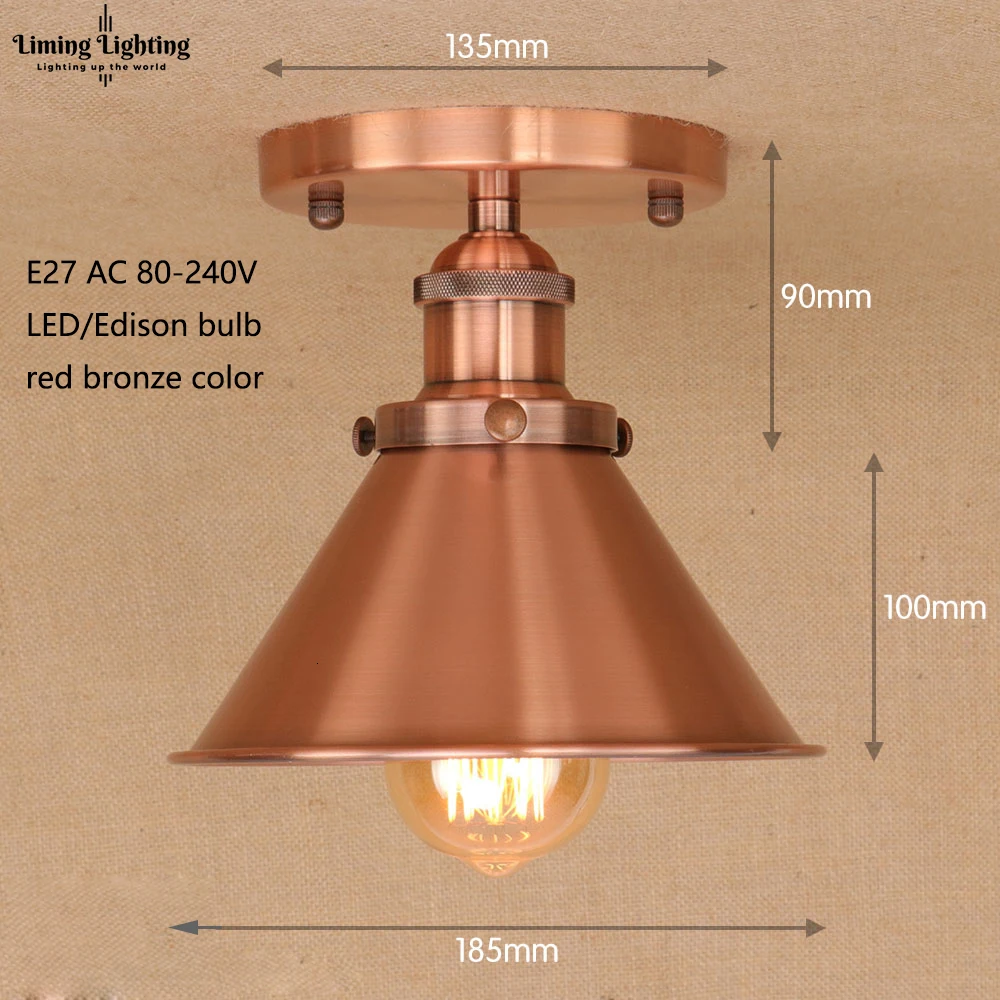 Лофт винтажные потолочные светильники Lamparas De Techo Lustre Luminaria Abajur комнатная потолочная лампа освещение Промышленное освещение для гостиной
