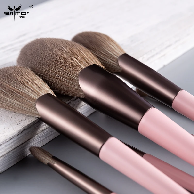 Anmor Makeup Brushes Set Professional Highlighting Powder Contour Eye Shadow Blending Brush High Quality Make Up Top | Красота и