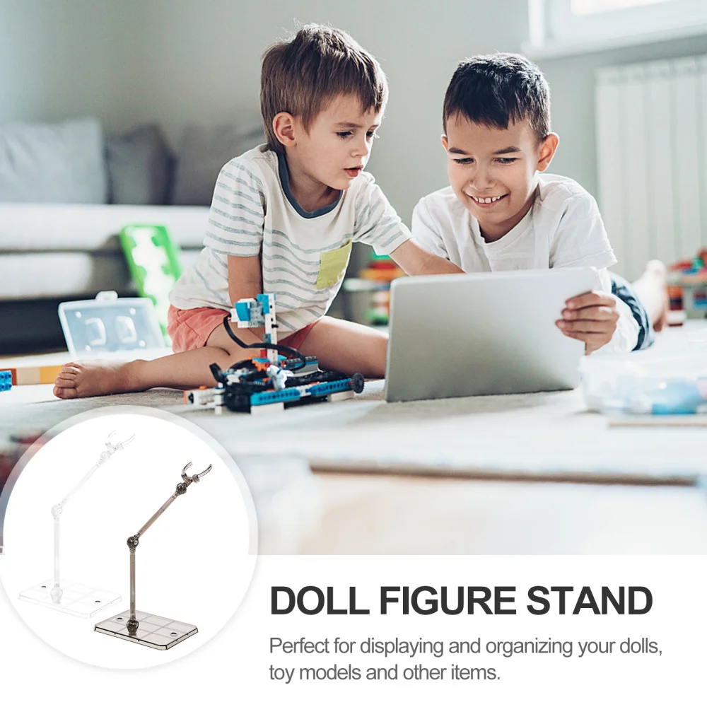 

2Pcs Practical Action Figure Stands Children Doll Holder Figure Model Base