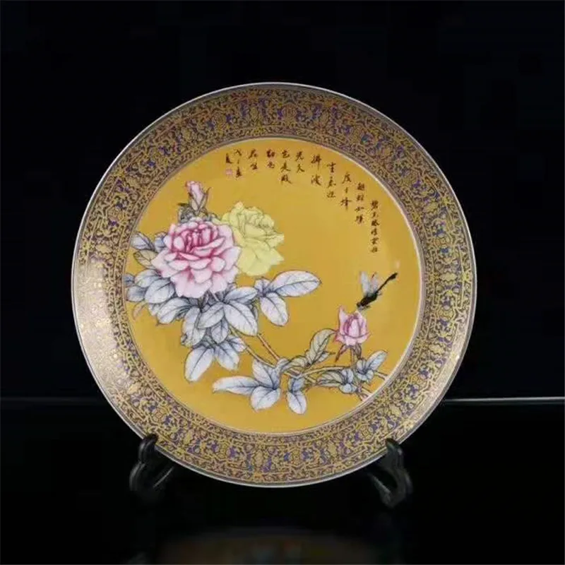 Тарелка из китайского фарфора Цветочная тарелка фруктовая орнамент элегантное