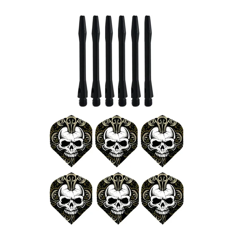 Горячая Распродажа 53 мм алюминиевые дротики вал и Дартс набор перьев листьев