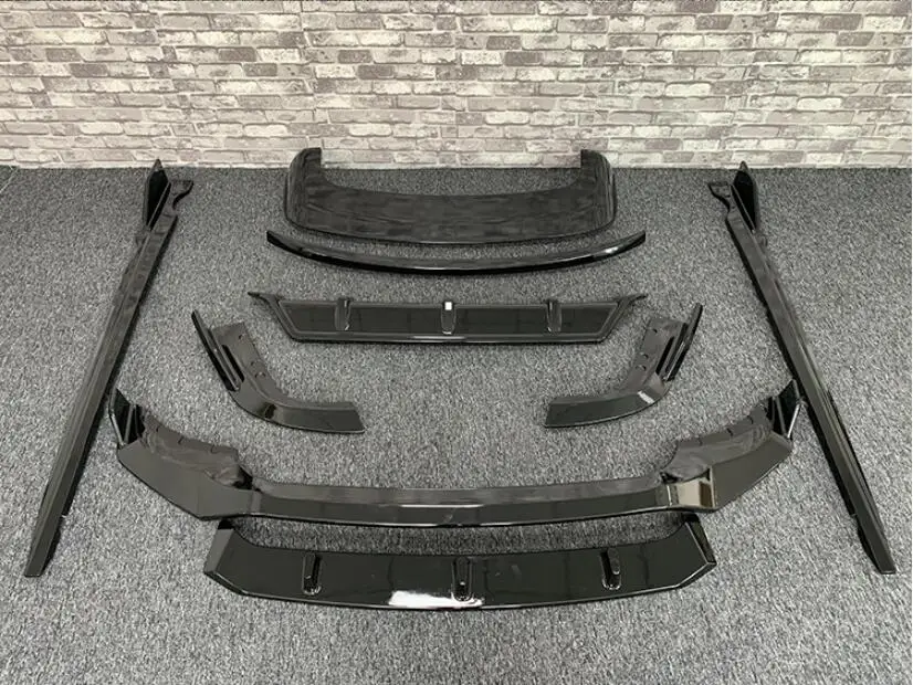 ABS глянцевый черный передний бампер спойлер задний багажник диффузор боковой