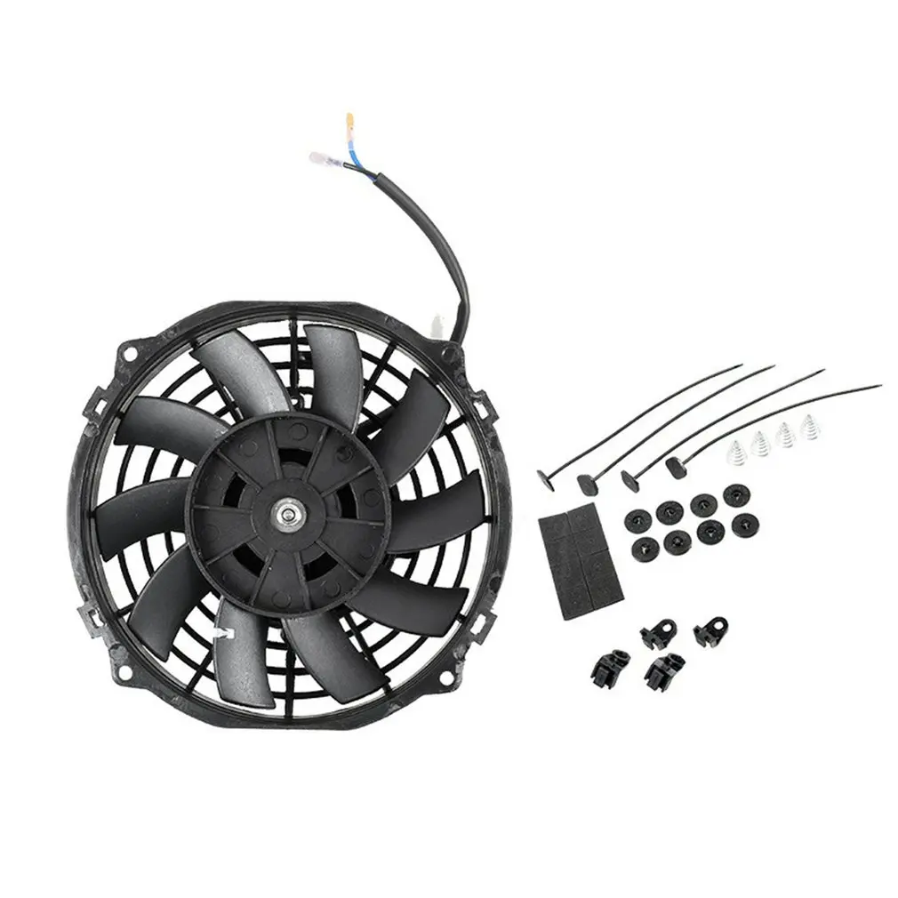 

Универсальный автомобильный электрический радиатор с прямым черным лезвием, вентилятор охлаждения, 12 В, 80 Вт, 2100 об/мин, 8 дюймов, 9 дюймов, 10 д...