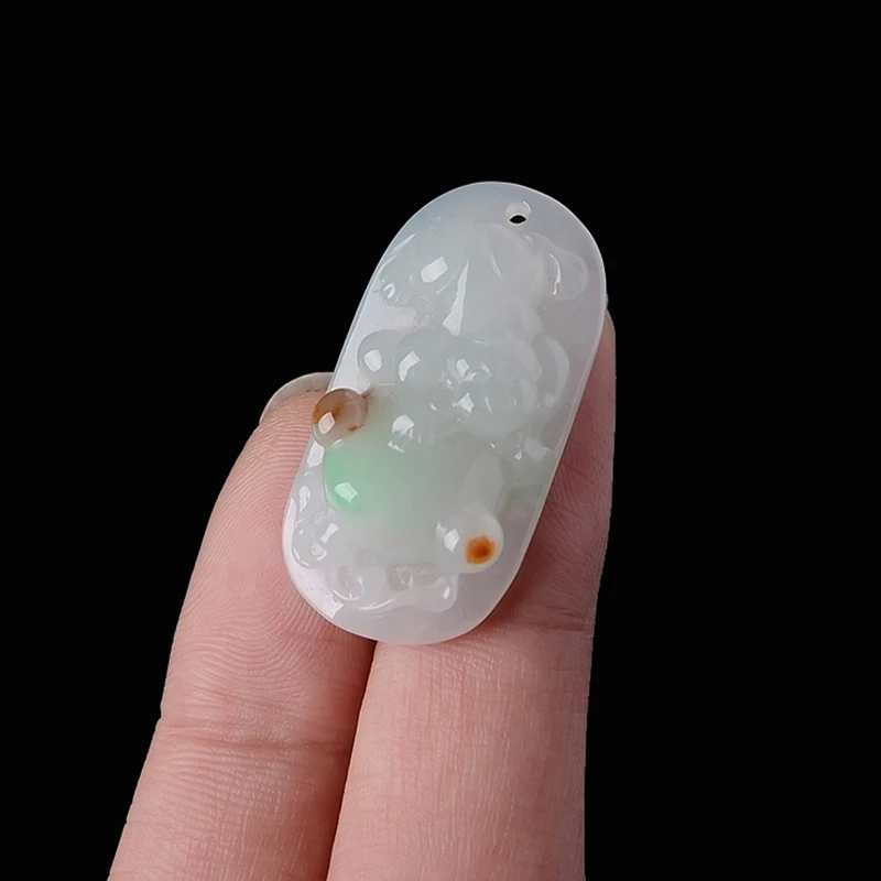 Бирманское изящное ювелирное изделие ожерелье из натурального нефрита с