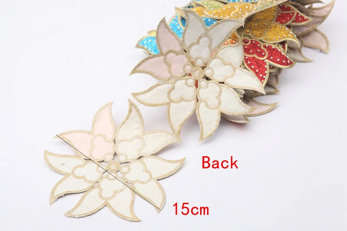 2 ярда золотая ткань односторонняя железная металлическая вышитая кружевная