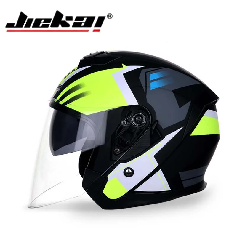 Шлем JIEKAI электрический с двойными линзами для мужчин и женщин мотоциклетный шлем