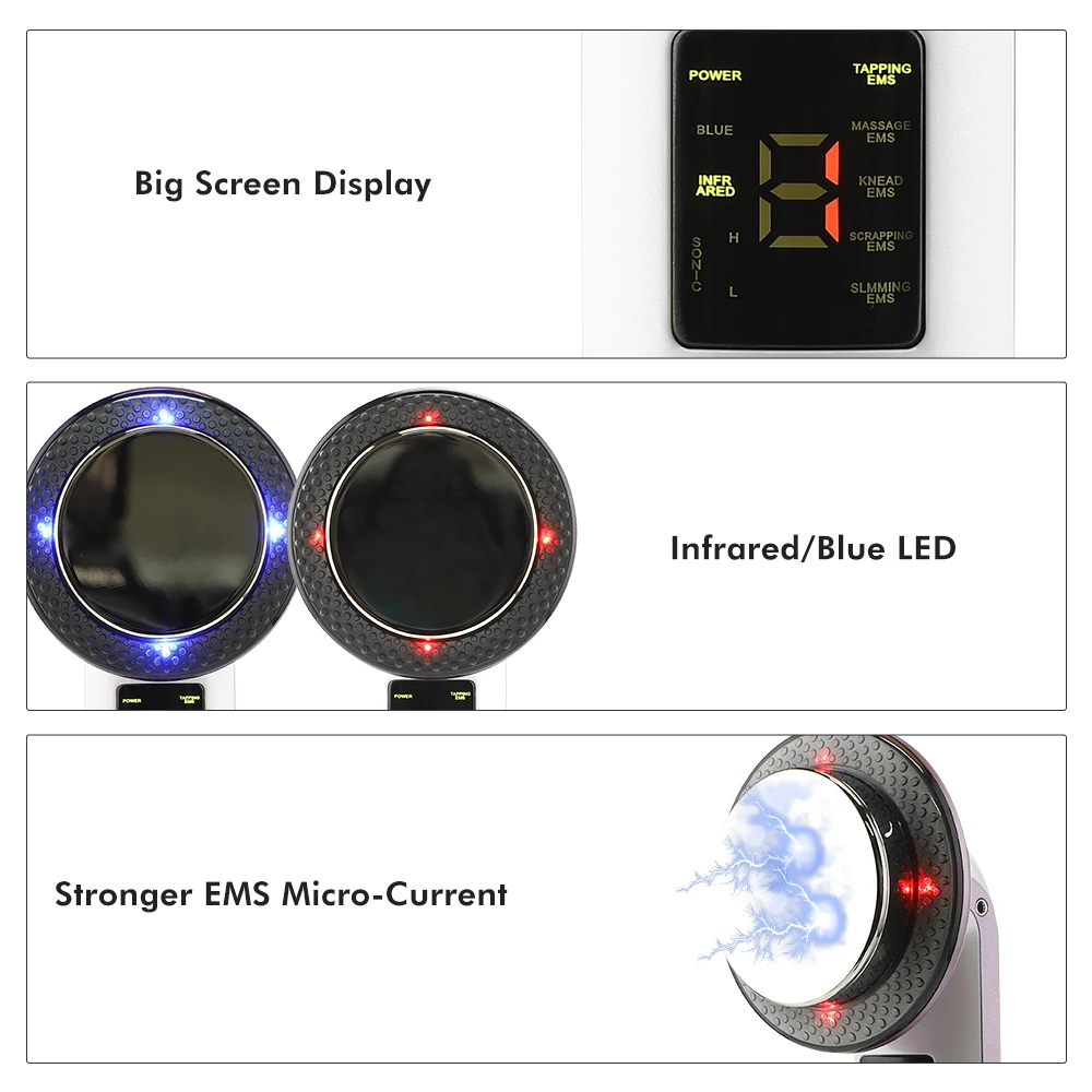 3 в 1 ультразвуковой массажер для похудения тела EMS инфракрасный ультразвуковая