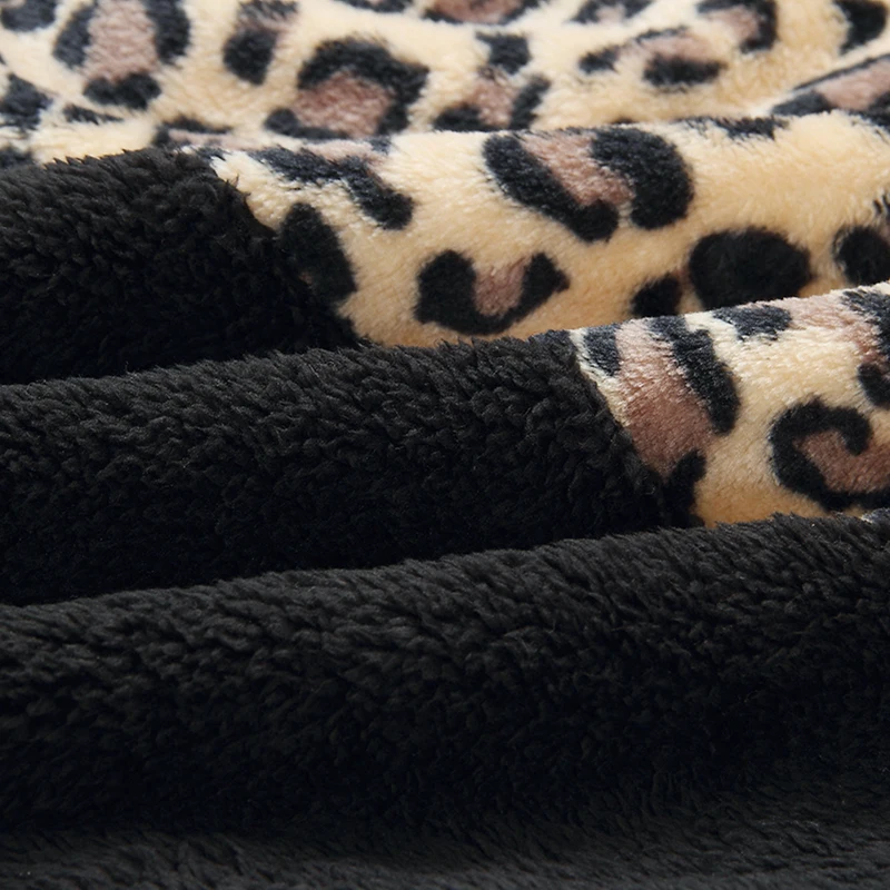 

Autumn Winter Sweatshirts Plus Size S-5XL Women Leopard Hoodies Casual Zipper Long Sleeve Hoodie Plush Keep Warm Women Coat