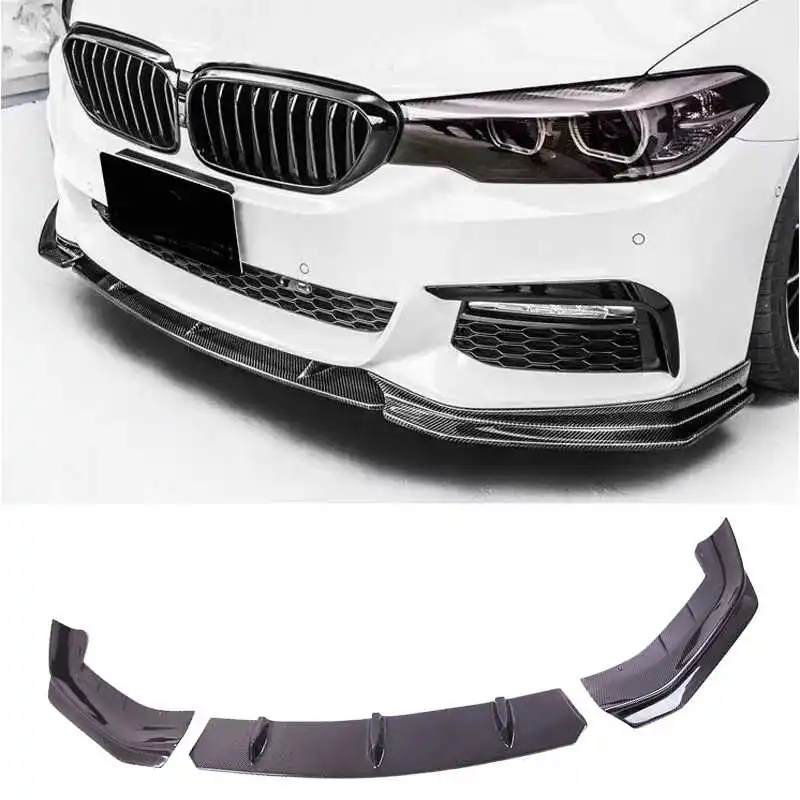 

FD Style Carbon Fiber Front Lip Bumper Front 3 Pieces Splitter for 5 Series G30 G38