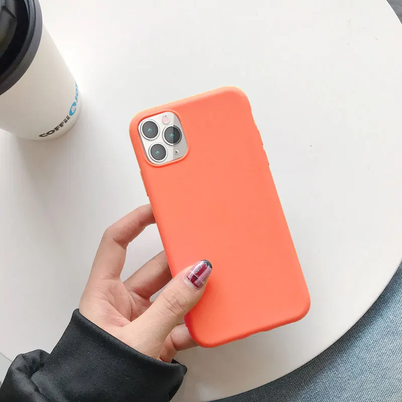 

Matte Candy Case For iphone 11 Pro Max 12 Mini 7 8 Plus SE 2020 X XR XS MAX 6 6S Cover Soft TPU Silicone Shockproof Phone Shell