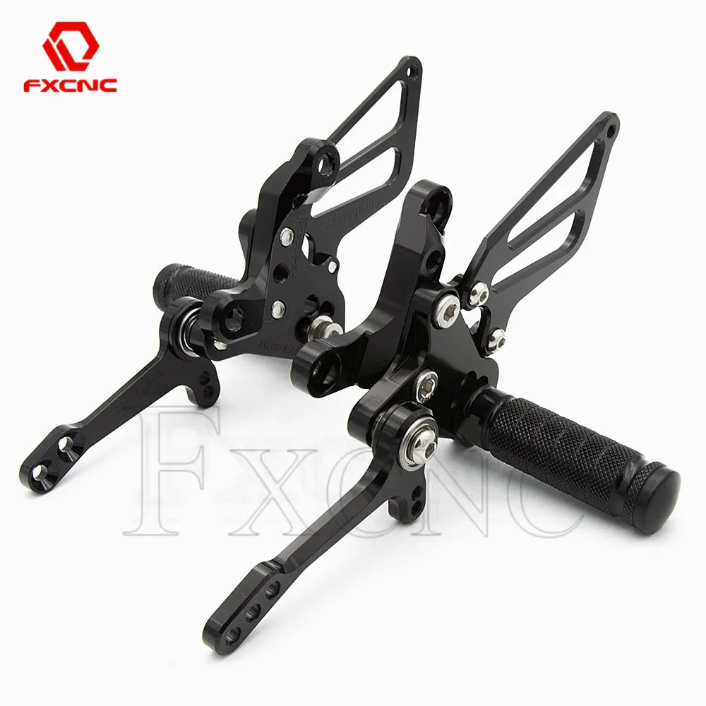 Для Ducati STREETFIGHTER 848 1100 1098 1198 CNC Алюминиевый Регулируемый мотоциклетный задний комплект, подножки, педаль, подставка для ног
