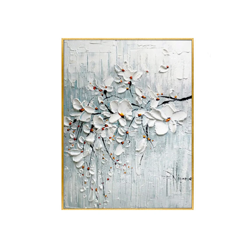 Красивые белые орхидеи цветы картина для украшения стены дома чистый ручной