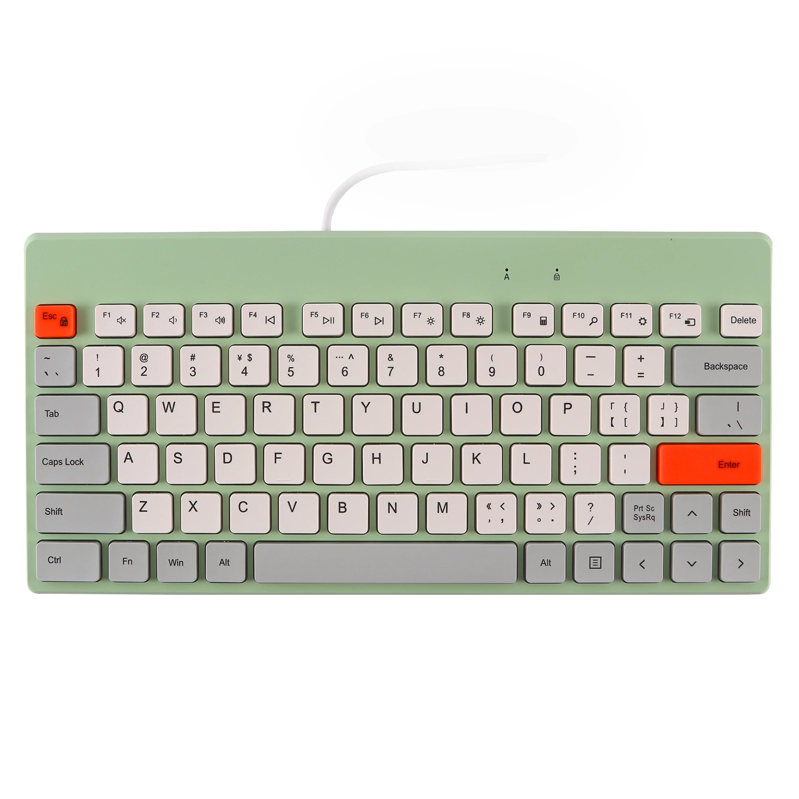 

CHYI Wired Silent English 78 Keys Black Green Keyboard for Laptop Desktop