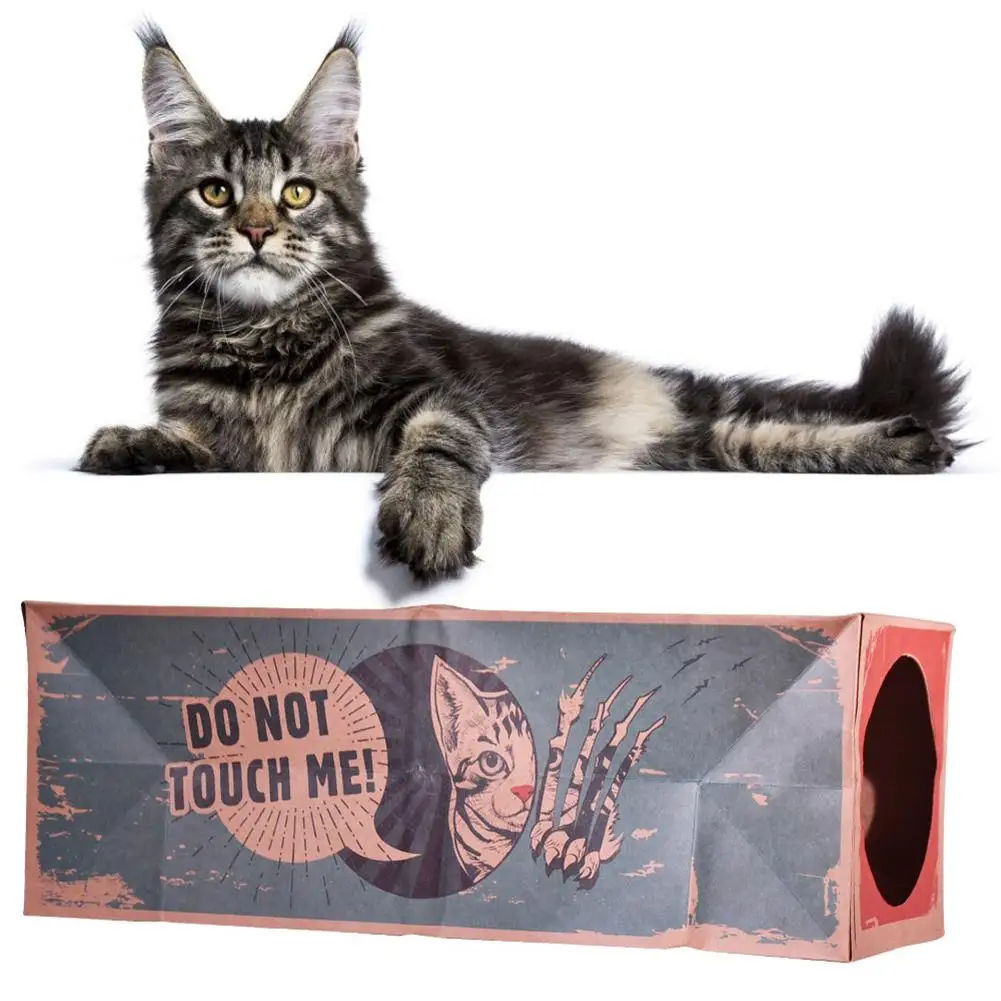 Складная бумага для кошки сумка игрушка туннель складной двухканальный