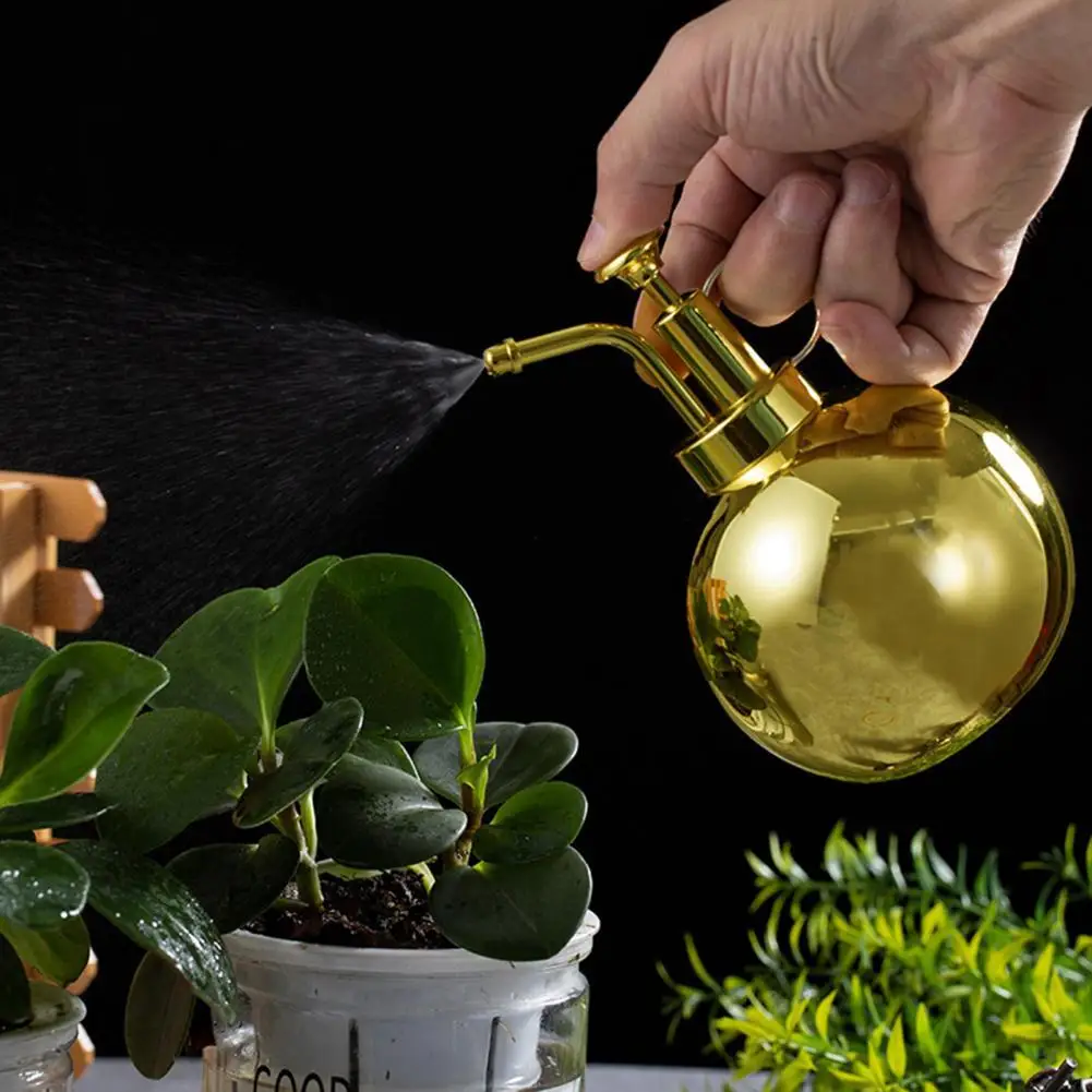 

500ml Spray Bottle Vintage Hand-pressure Design 304 Stainless Steel Home Cleaning Watering Can Garden Tools