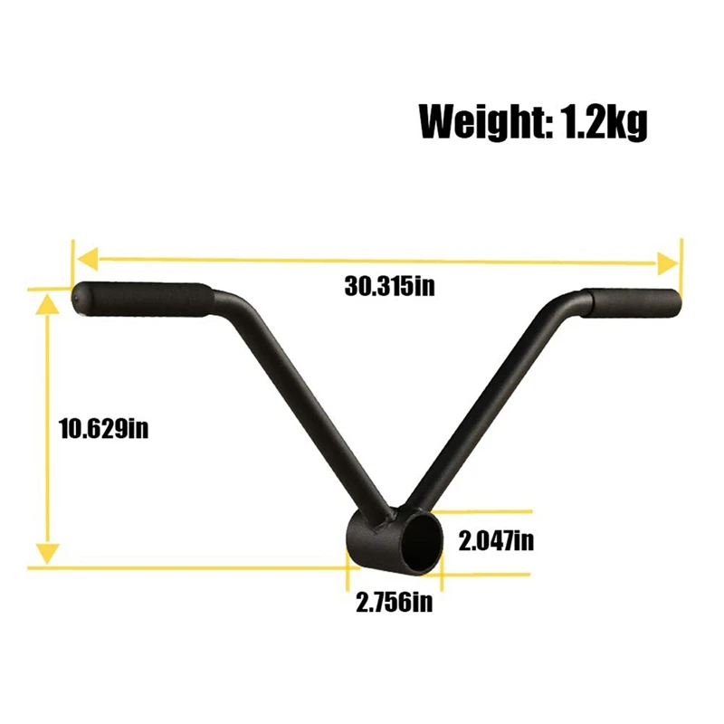 

Barbell Handle T-Shaped Steel Olympic Barbell Handle Landmine Attachment for 5Cm (2 Inches) Barbell, Back Row Bar Handle