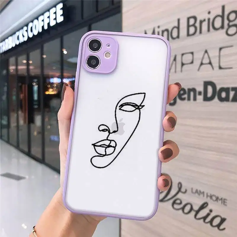 

Abstract Art Lines Phone Case Matte For iPhone 12 Mini 11 Pro XR XS Max 7 8 Plus X Hard PC Back Cover