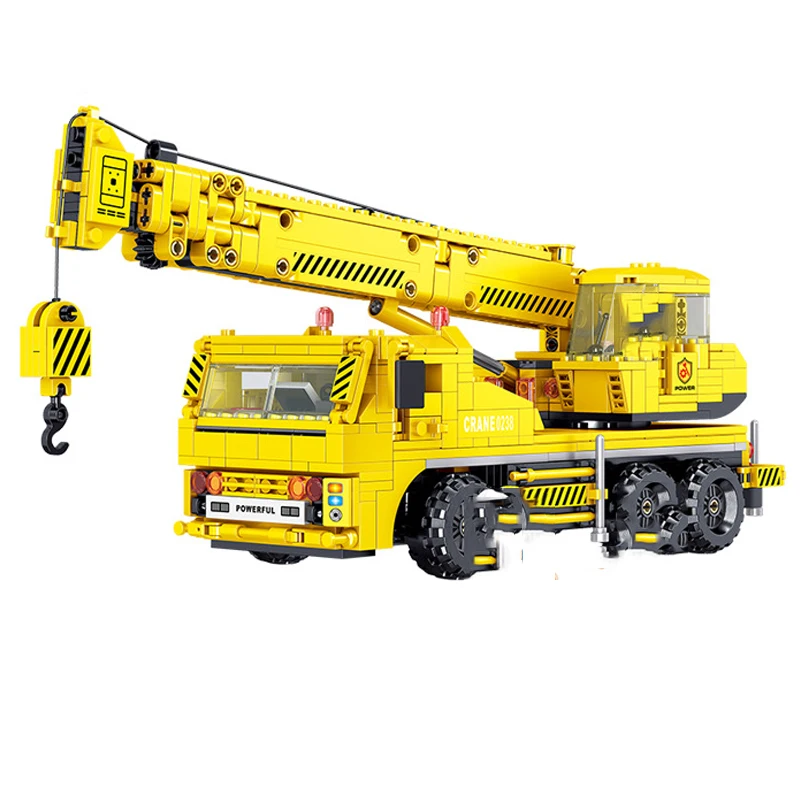 

IN STOCK NO BOX QL0238 crane static building block toy model boy's birthday gift support drop shipping 808PCS