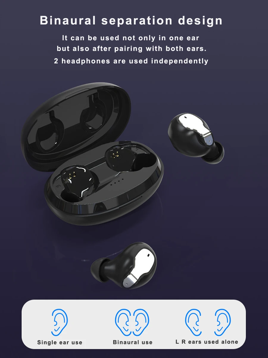 Модные V5.0 Bluetooth наушники XY-5 8D стерео мини Беспроводные наушники с микрофоном зарядная коробка беспроводные наушники