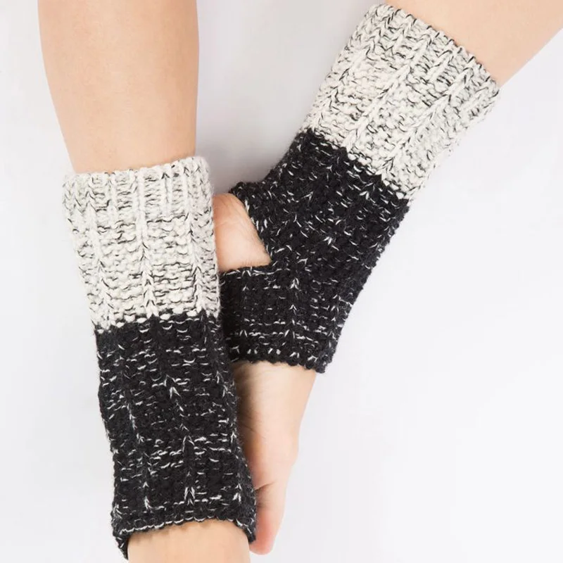 La MaxPa/Новинка унисекс мужские и женские толстые теплые носки Yo ga вязаные гетры с