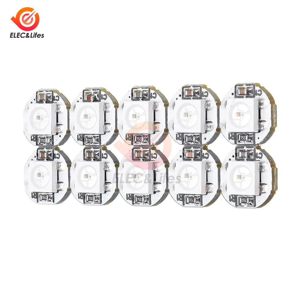 10 шт. 1 бит 5 в WS2812B 5050 SMD RGB светодиодный чип полноцветный встроенный WS2811 IC