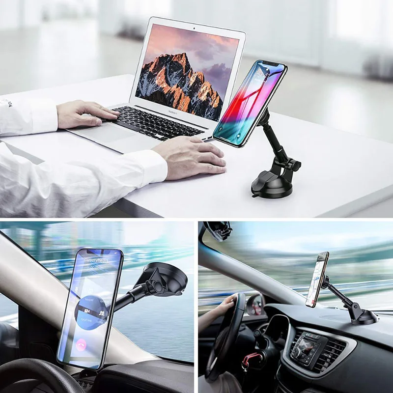 

Universal Magnetic Phone Holder For iPhone 11Pro 8 7 Plus Xiaomi Car Phone Holder For Car Windshield Dashboard Mount With Cradle