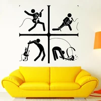 Guitar Wall Stickers Music Rock Pop Notes Art Vinyl Decals For Living Room Sofa Background Home Decoration Teen Room Murals Z721