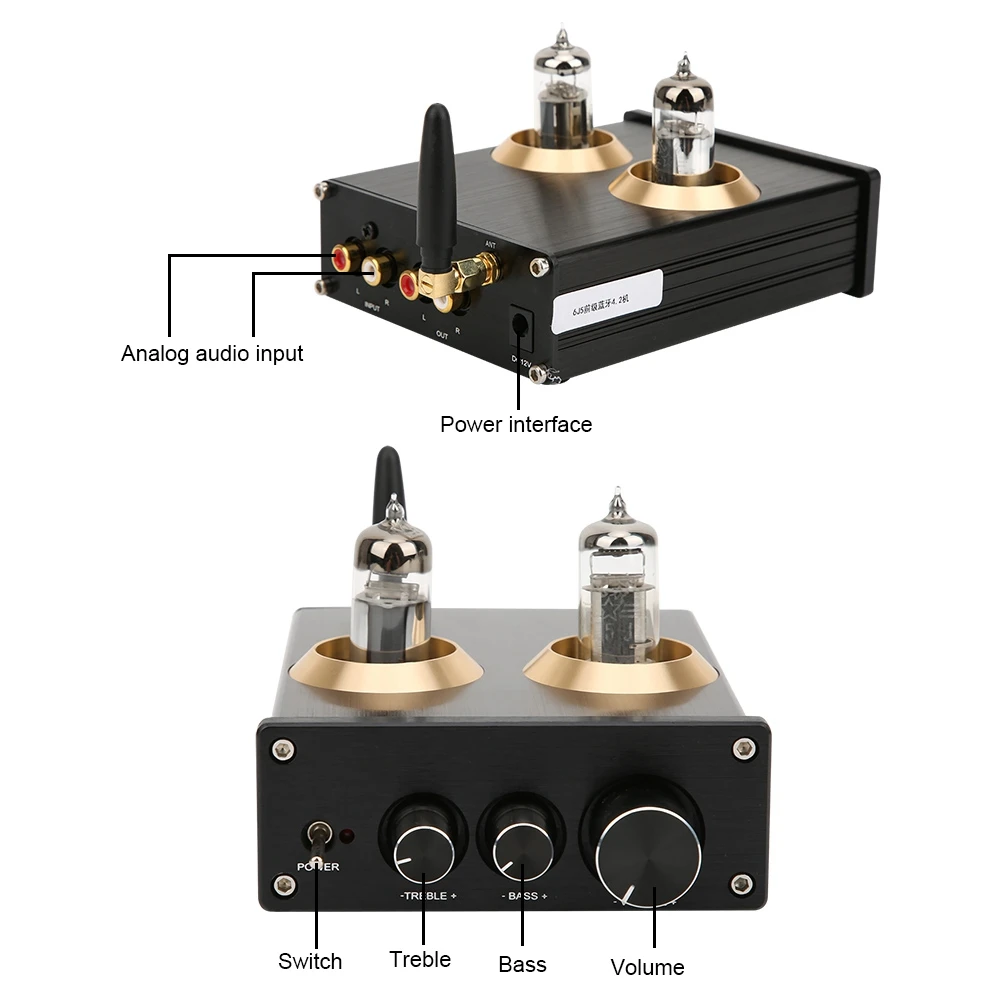 100W + DC12V 2A домашний кинотеатр аудио усилитель 6J1 предусилитель цифровой