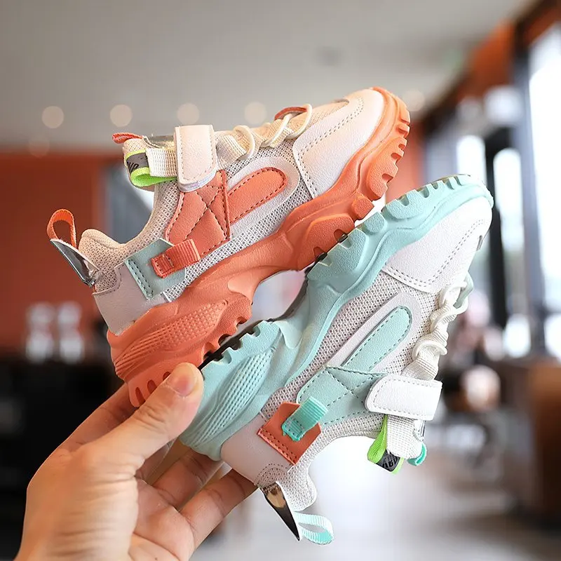 Детская обувь модные осенне зимние кроссовки для девочек и мальчиков красочные