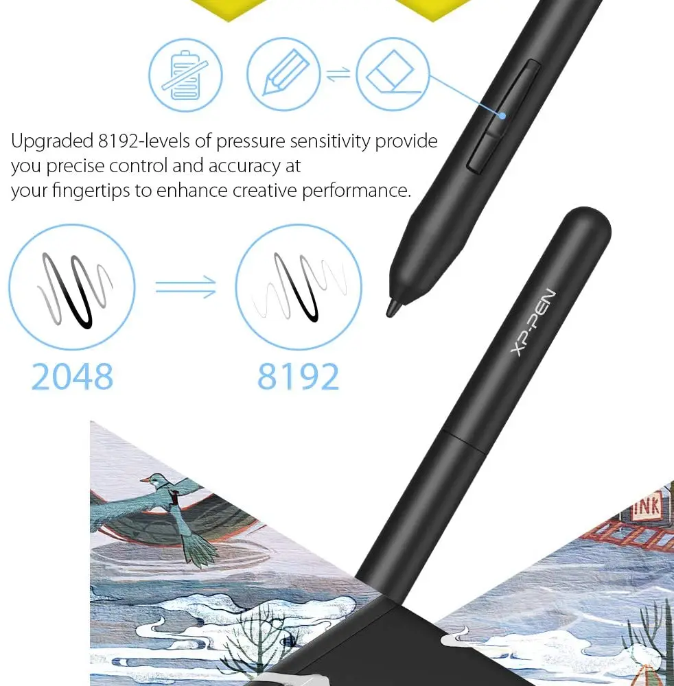 XP PEN Star03 V2 рисунок графический планшет с 8 горячих клавиш Батарея без ручек 10x6