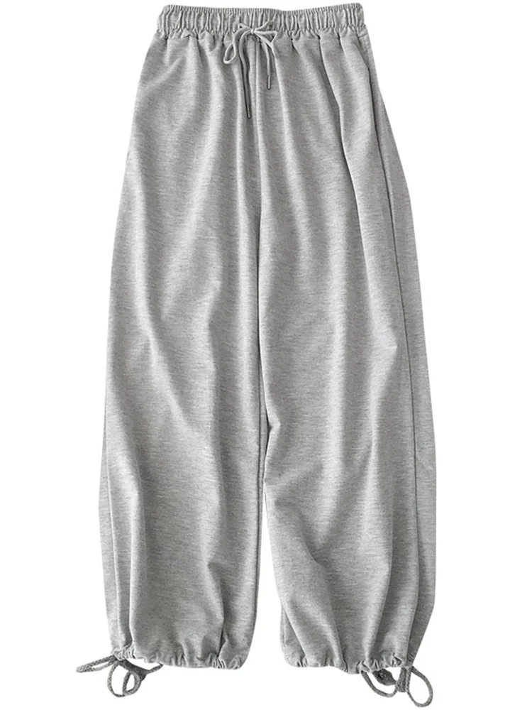 

Yeeloca Versatile High Waist Leisure Sports Pants Spring 2021 Women's Wear Drawstring Casual Trouser Korean Loose Harem Pants