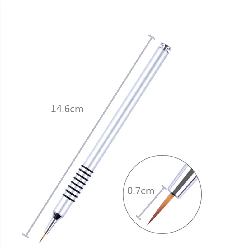 1 шт. профессиональная металлическая фотощеточка для дизайна ногтей