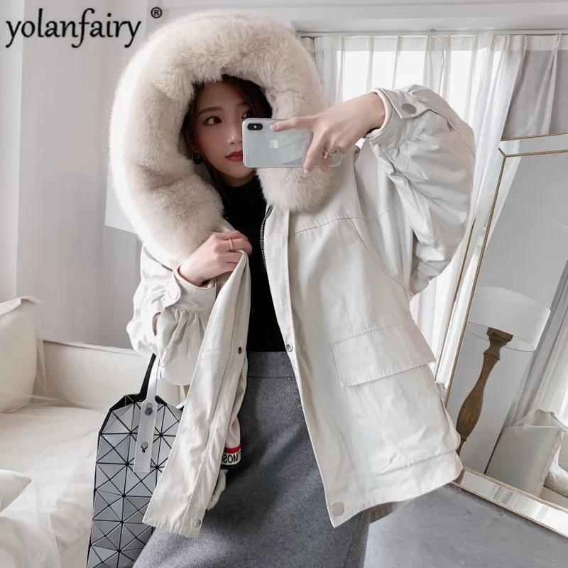 

Real Fur Coat Women Rex Rabbit Fur Coat Real Fox Fur Collar Winter Coat Women Korean Jacket for Women Clothes 2020 YY918