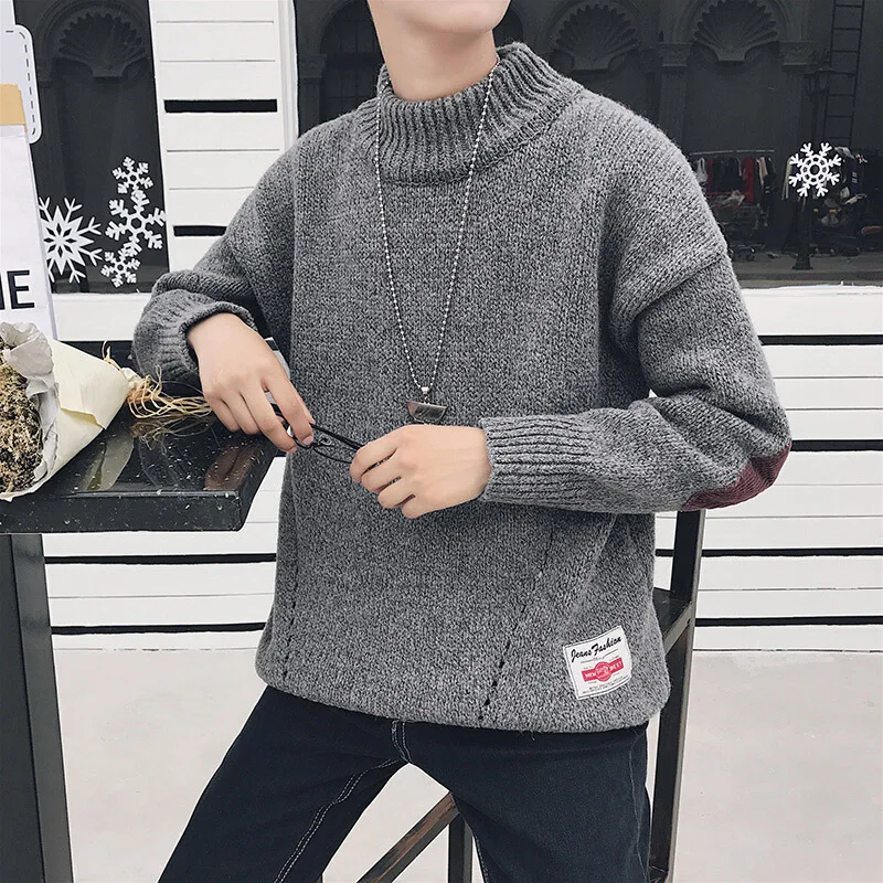Свитер с высоким воротником мужской зимний утолщенный свитер осень 2020 новый