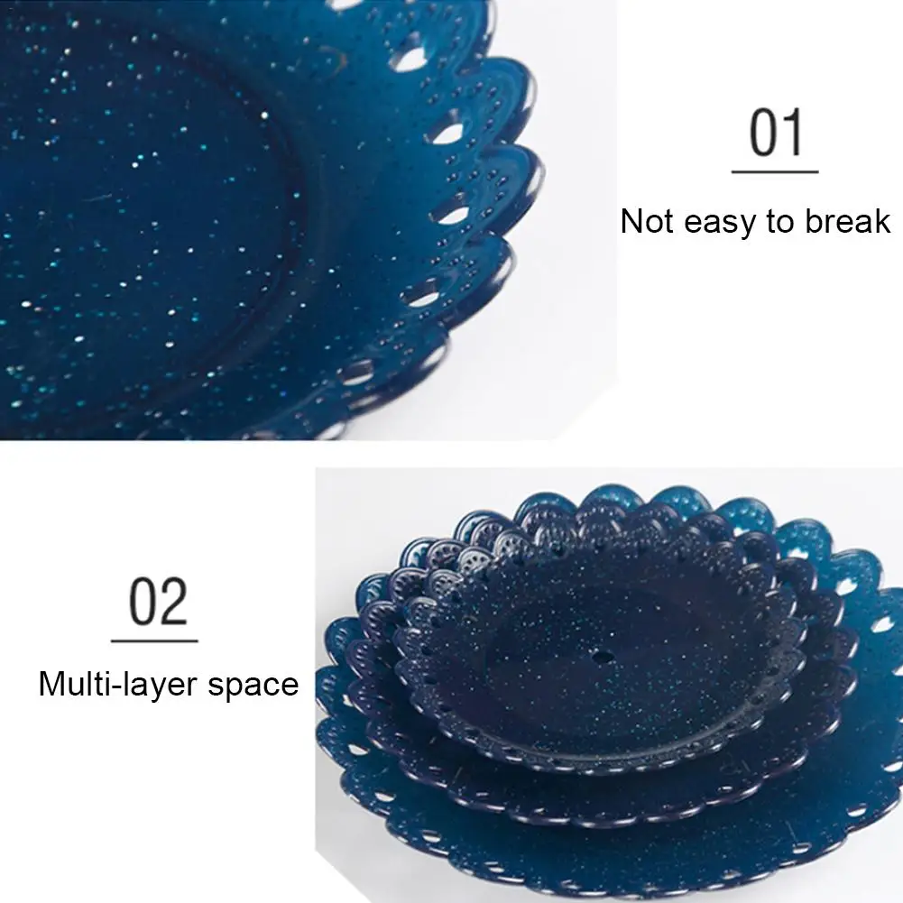 Three-layer Fruit Plate Cake Stand Dessert Vegetable Storage Rack Plastic Wedding Plates Party Tableware Trays | Дом и сад