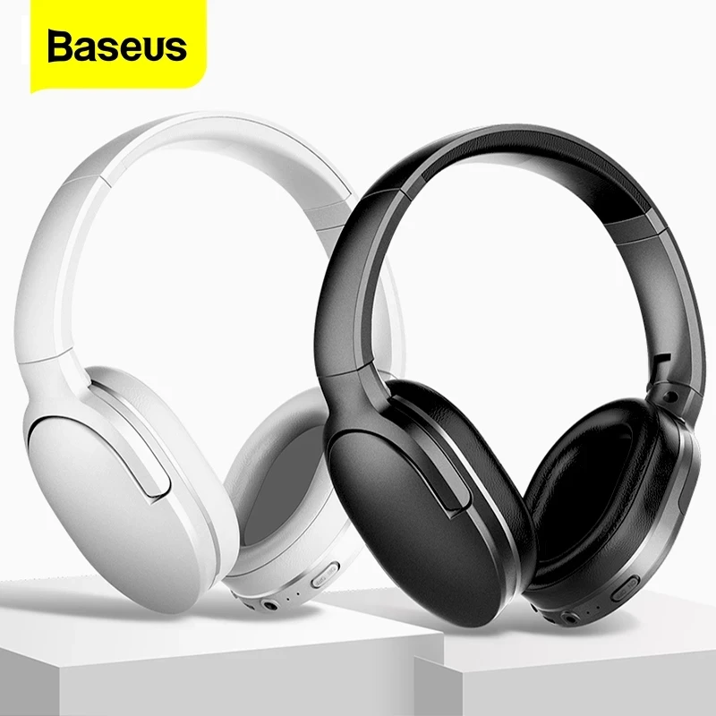 Fones de Ouvido sem Fio Esporte com Cabo Áudio para o Iphone Botões da Orelha Baseus Bluetooth Tablet Portátil Fone Ouvido D02 Pro 5.0