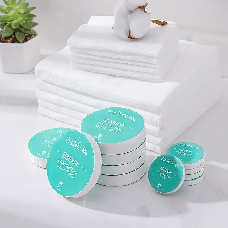 

Одноразовое сжатое банное полотенце, дорожное портативное сжатое полотенце, одноразовые защитные товары для отеля, аксессуары для ванной к...