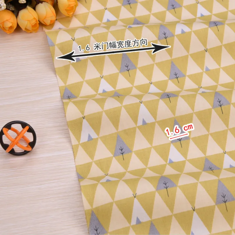 Хлопковая ткань в стиле пэчворк желтого цвета товары для рукоделия шитье