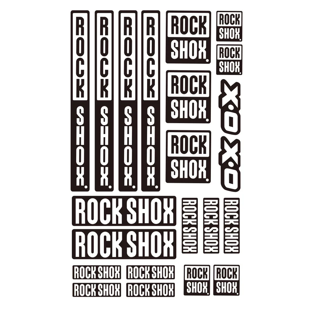 Набор наклеек для велосипеда Rock Shox вилка шокер 16x26 см лист 22 наклейки