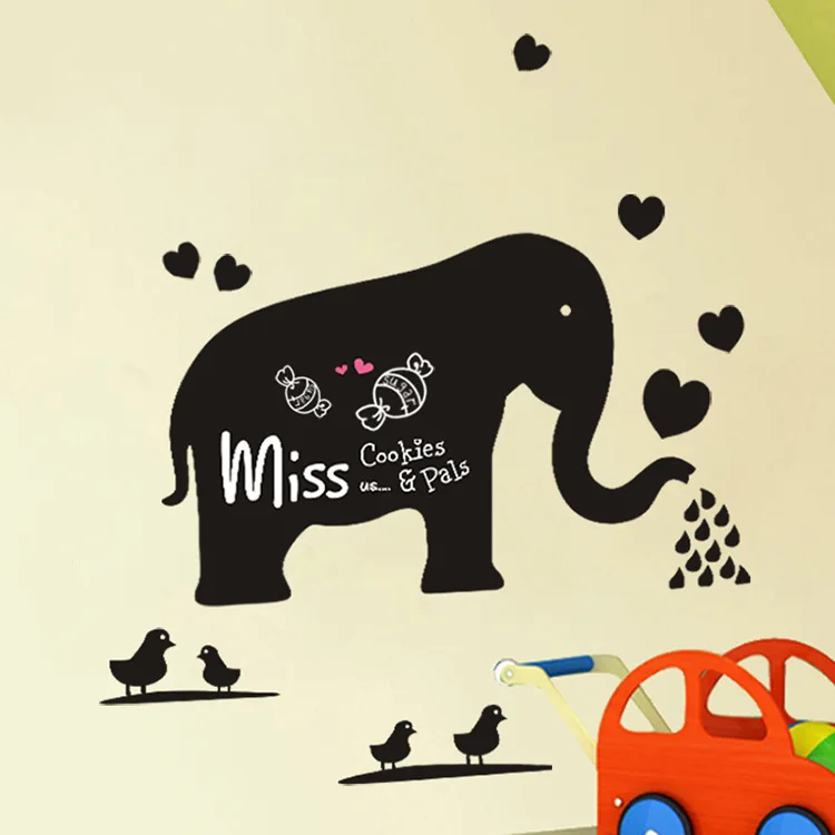 

PVC Animal Blackboard Wall Stickers 4 Styles Self Adhesive Wallpaper Children Writing Board Kids Drawing Toy Vinyl Chalkboard