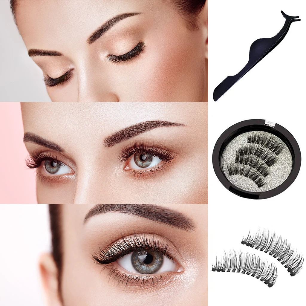 

Магнитный аппликатор для ресниц натурального вида, набор инструментов, безклеевые магнитные зажимы для ресниц, короткий набор с 1 парой маг...