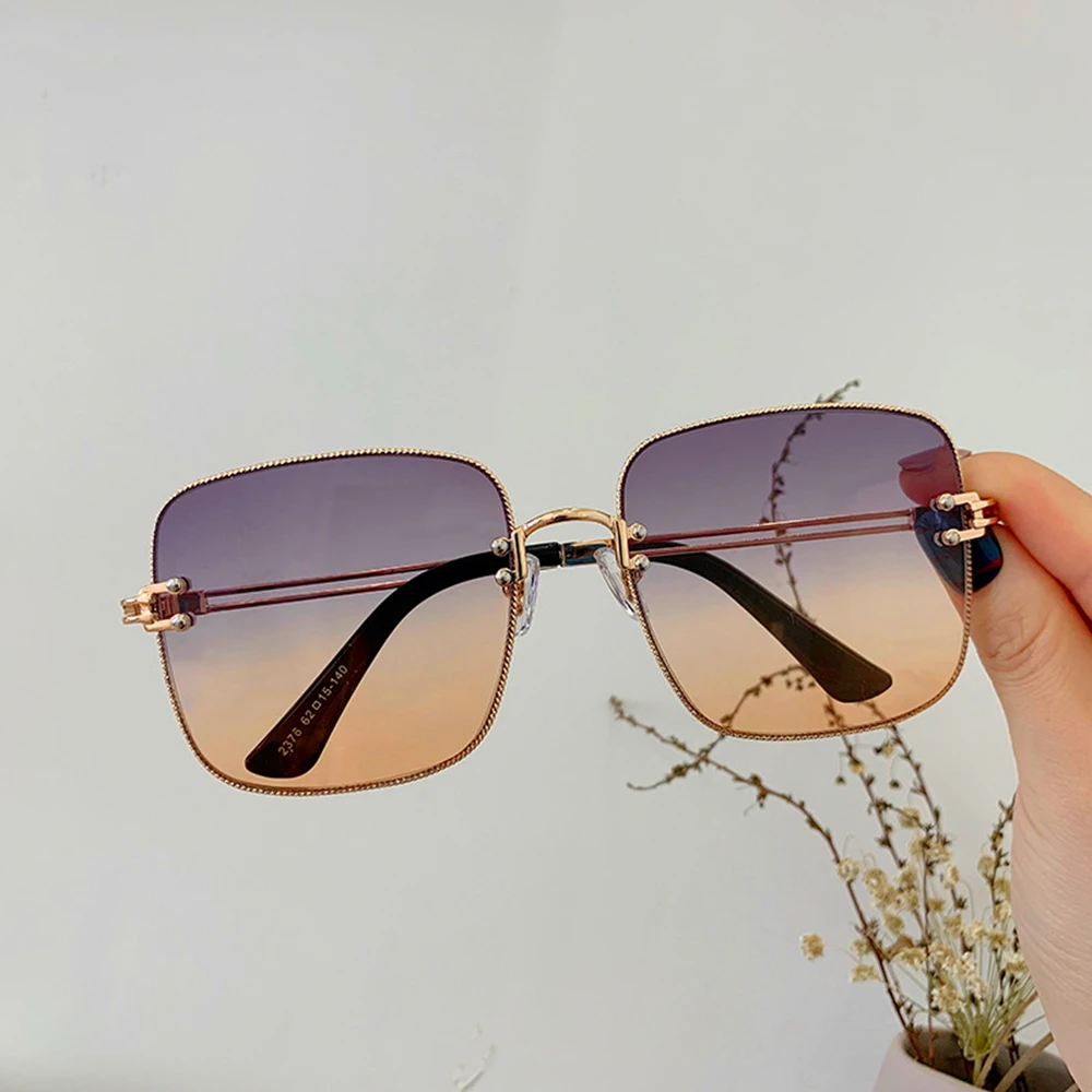 Модные квадратные женские солнцезащитные очки роскошные дизайнерские новые в